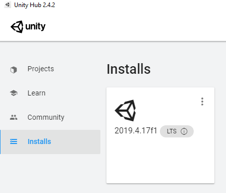 Picture of unity installed